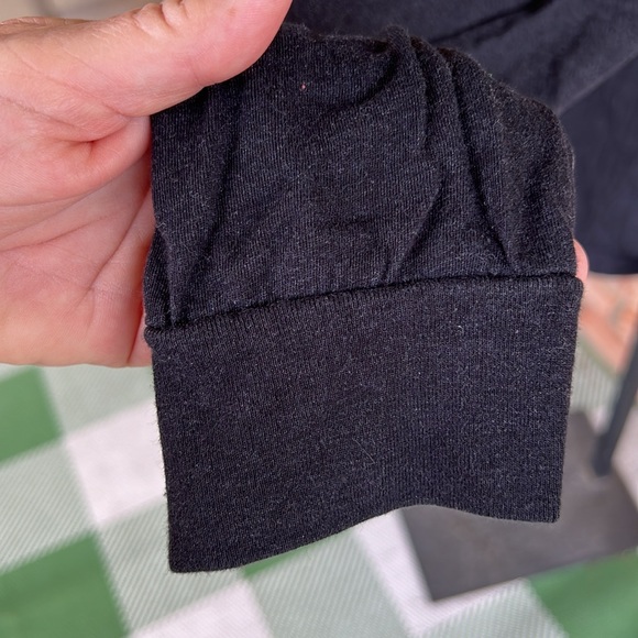 Rock and roll soul graphic design block leopard print long sleeve black t-shirt - Picture 3 of 5